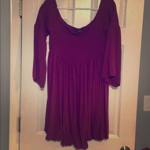 Exposed shoulder dress